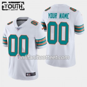 Lasten Miami Dolphins NFL Pelipaita Custom Nike Valkoinen Alternate 100th